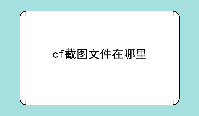 cf截图文件在哪里