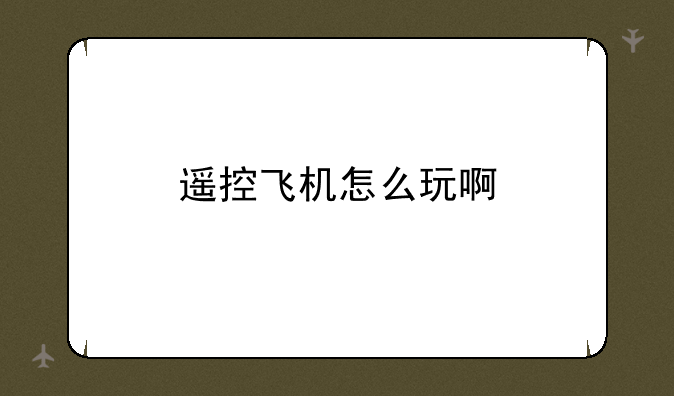 遥控飞机怎么玩啊