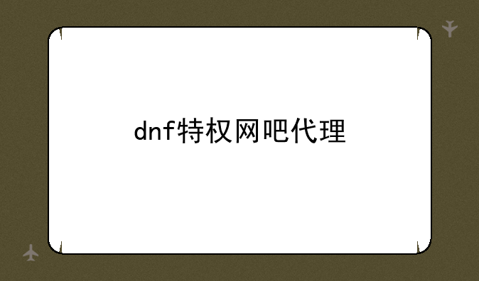 dnf特权网吧代理
