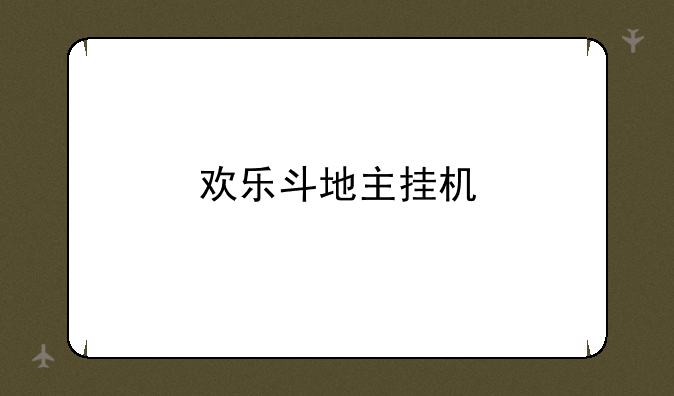 欢乐斗地主挂机