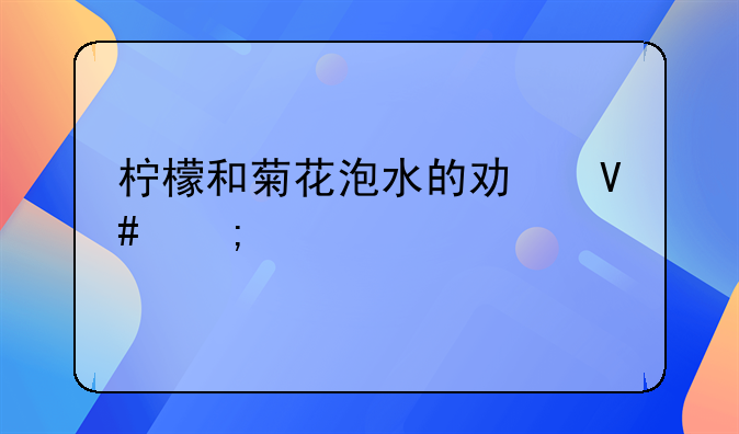 柠檬和菊花泡水的功效与禁忌