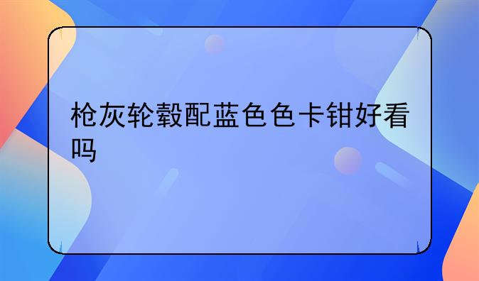 枪灰轮毂配蓝色色卡钳好看吗