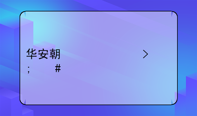 华安期货公司怎么样