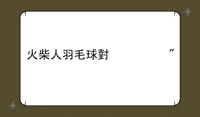 火柴人羽毛球小游戏