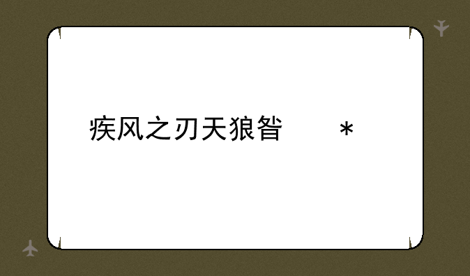 疾风之刃天狼星加点