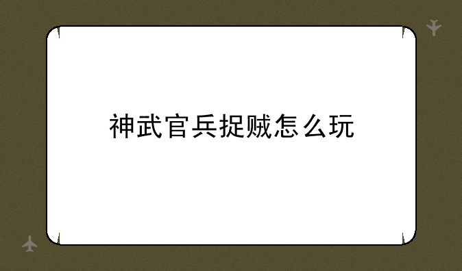神武官兵捉贼怎么玩
