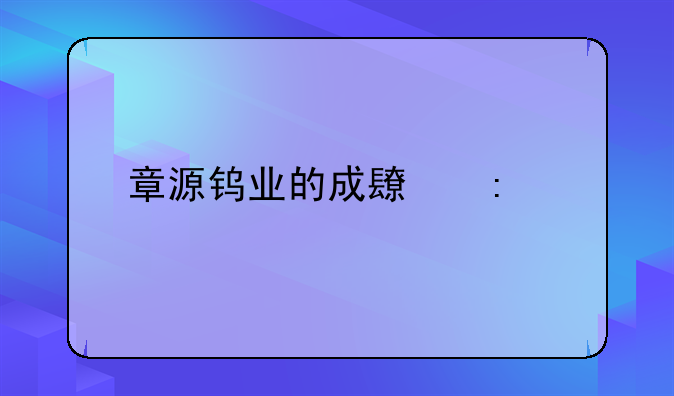 章源钨业的成长历程