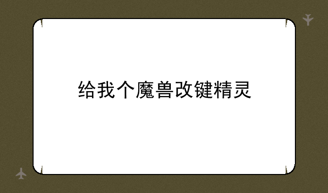 给我个魔兽改键精灵