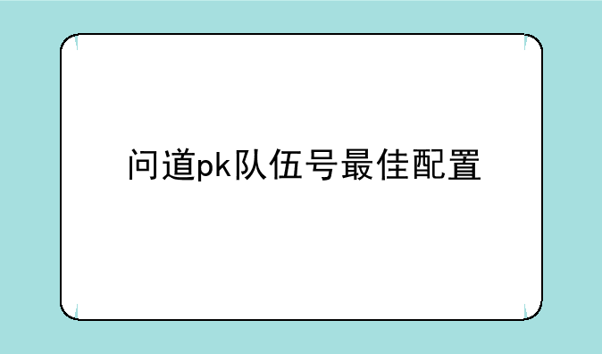 问道pk队伍号最佳配置