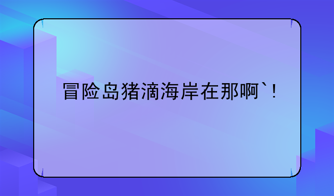 冒险岛猪滴海岸在那啊`!