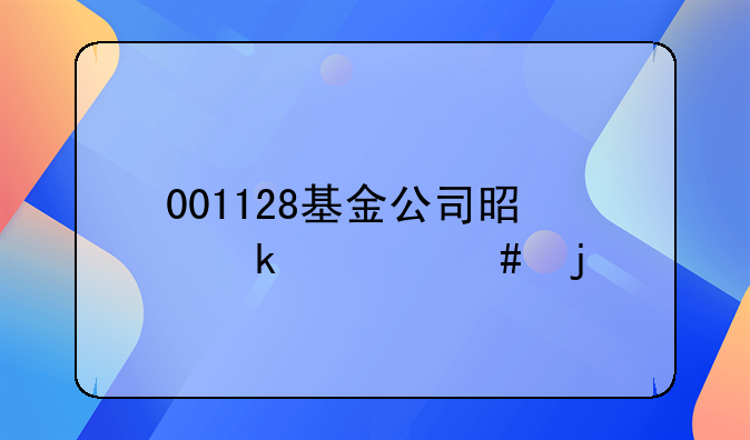 001128基金公司是做什么的