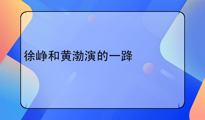 徐峥和黄渤演的一路什么