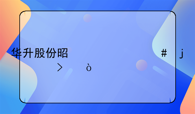 华升股份是干什么的公司？