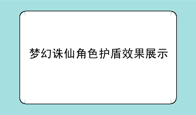 梦幻诛仙角色护盾效果展示