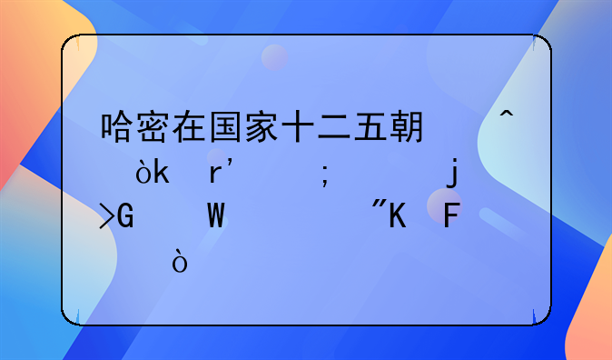 哈密在国家十二五期间会有怎样的发展规划呢？