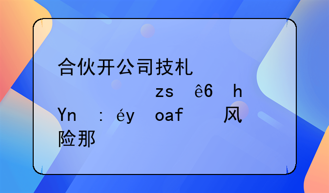 合伙开公司技术入股如果亏损应该承担风险那？