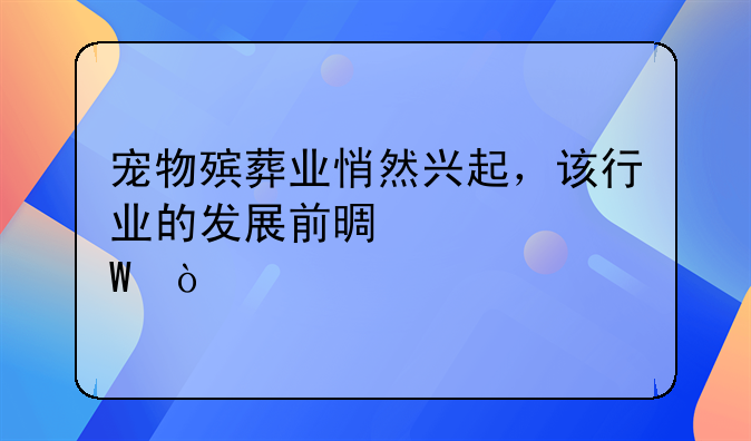 宠物殡葬业悄然兴起，该行业的发展前景如何？