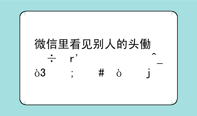 微信里看见别人的头像都有一个红旗，怎么弄的
