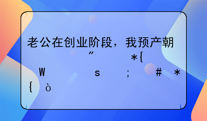 老公在创业阶段，我预产期要到没办法工作怎么办？