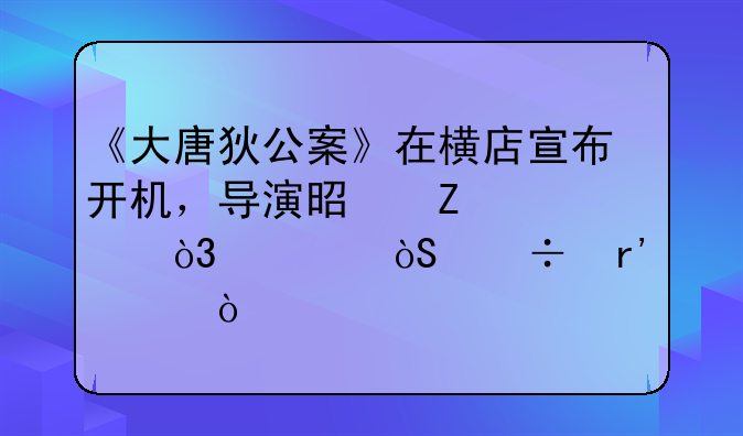 《大唐狄公案》在横店宣布开机，导演是文章，主演都有谁？