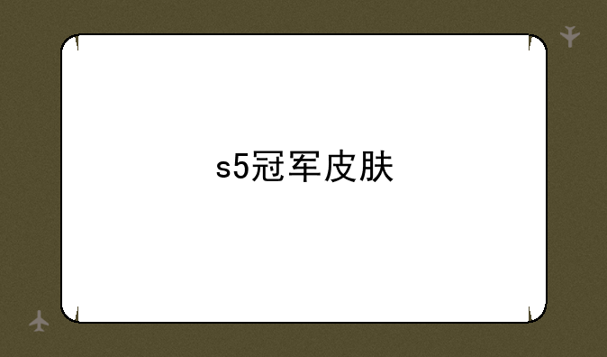 s5冠军皮肤