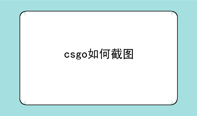 csgo如何截图